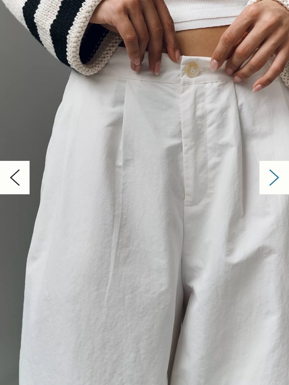 NWT Anthropologie Lioness Sloane White Balloon Pants L - Picture 3 of 7